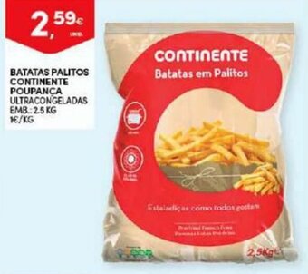 Batatas Palitos Continente Poupança 2,5kg