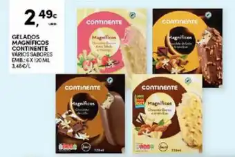 Continente Gelados Magníficos Continente 6 x 120ml promoção