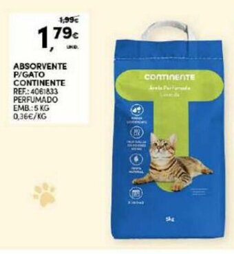 Continente Absorvente p/Gato Continente 5kg promoção