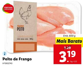 Lidl Peito de Frango 600g promoção