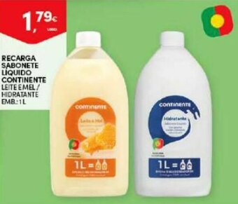 Continente Recarga Sabonete Líquido Continente 1L promoção