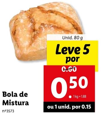 Lidl Bola de Mistura 80g promoção