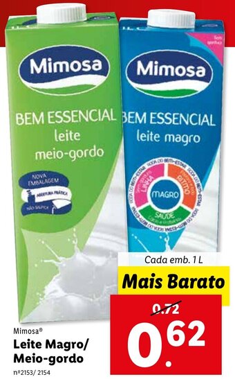 Mimosa Leite Magro/Meio-gordo 1L