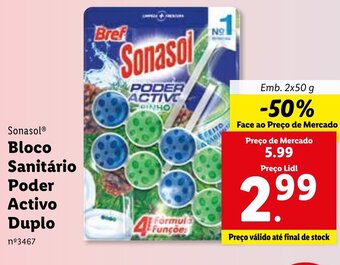 Lidl Sonasol Bloco Sanitário Poder Activo Duplo 2 x 50g promoção