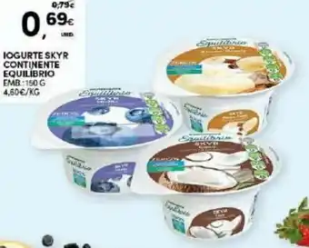 Continente Iogurte Skyr Continente Equilíbrio 150g promoção