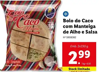 Lidl Bolo Caco com Manteiga de Alho e Salsa 2x230g promoção