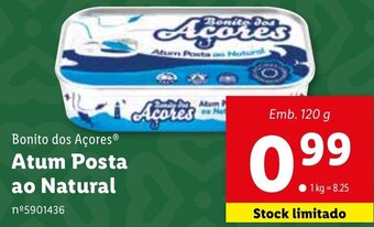 Bonito dos Açores Atum Posta ao Natural 120g