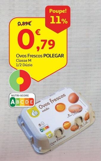 Auchan Ovos polegar classe m 1/2 dúzia promoção