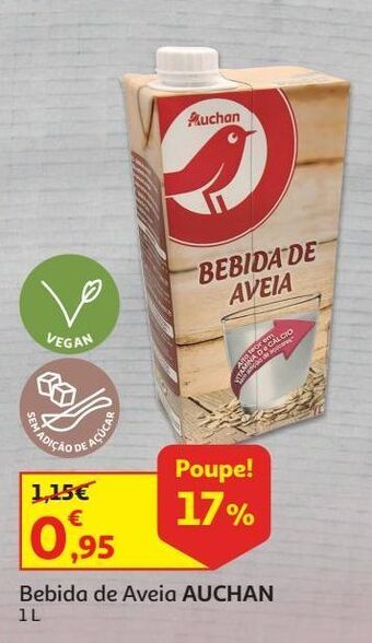 Auchan Bebida auchan:aveia 1l promoção