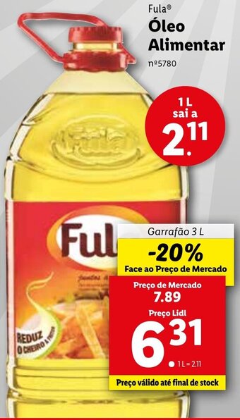 Lidl Fula Óleo Alimentar 3L promoção