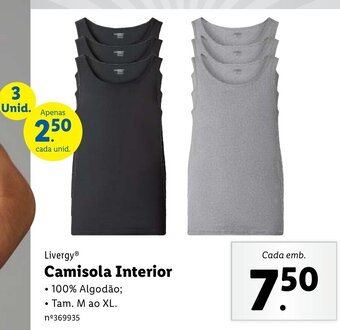 Livergy Camisola Interior M ao XL