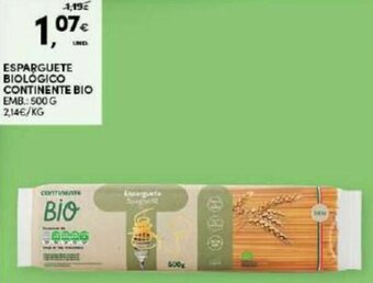Continente Esparguete Biológico Continente Bio 500g promoção