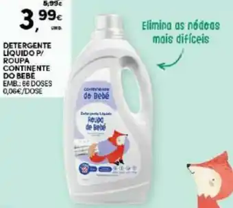 Continente Detergente Líquido Poupa Continente Do Bebe 66 Doses promoção