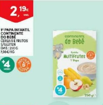 Continente 1° Papa Infantil Continente do Bebe 250g promoção