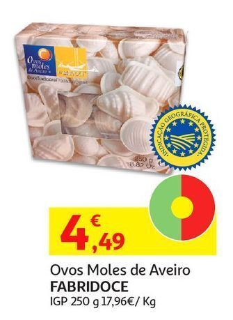 Auchan Ovos moles fabridoce:de aveiro igp 250 gr promoção