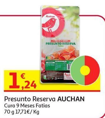 Auchan Presunto reserva auchan:cura 9m fatias 70 g promoção