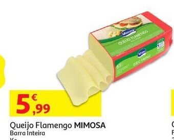 Auchan Queijo flamengo mimosa:barra inteiro kg promoção
