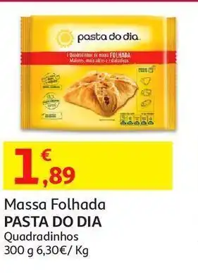 Auchan Massa folhada pasta do dia:quadradinhos 300 g promoção