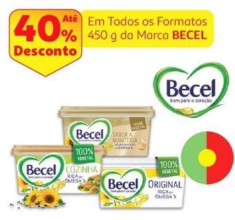 Auchan Creme vegetal becel promoção