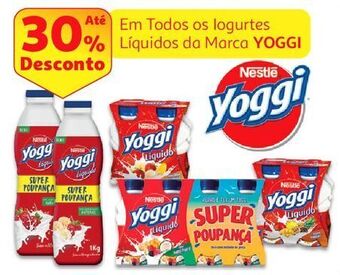 Auchan Iogurte líquido yoggi promoção