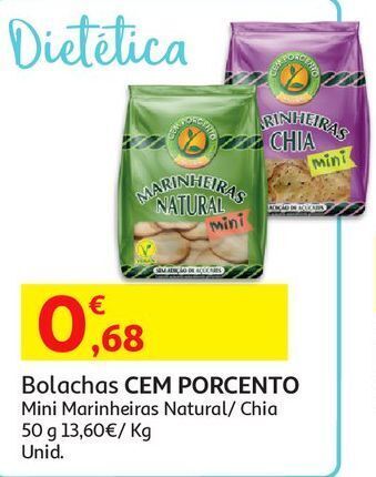 Auchan Bolachas cem porcento promoção