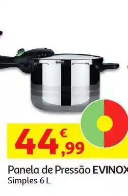 Auchan Panela pressao evinox:simple 6lt 5000053i promoção