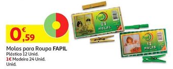 Auchan Molas para roupa fapil promoção