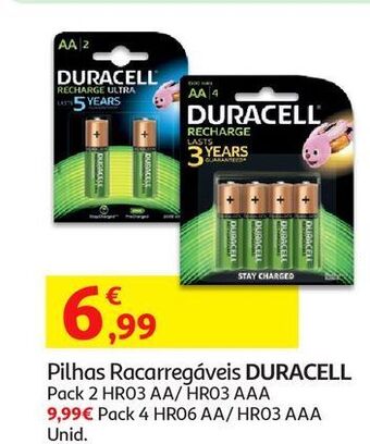 Auchan Pilhas recargaveis duracell promoção