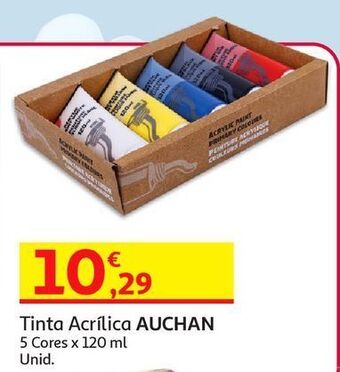Auchan Tinta acrilica auchan:5cores x 120ml promoção