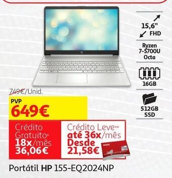 Auchan Portátil hp promoção
