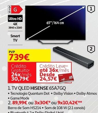 Auchan Tv qled hisense promoção