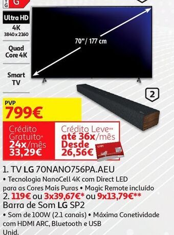 Auchan Tv nanocell lg promoção