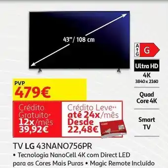 Auchan Tv nanocell lg 43nano756pr promoção