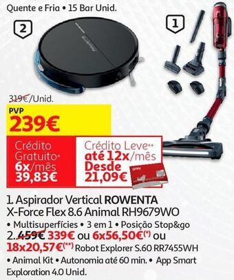 Auchan Aspirador vertical rowenta promoção