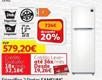 Auchan Frigorifico 2portas samsung:branco rt32k5030ww promoção