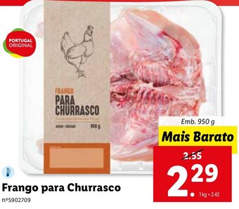 Lidl Frango para Churrasco 950g promoção