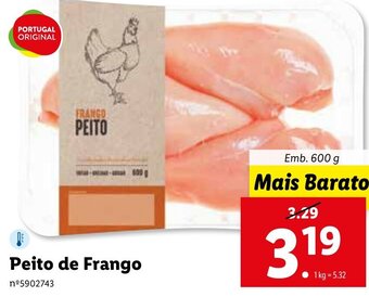 Lidl Peito de Frango 600g promoção
