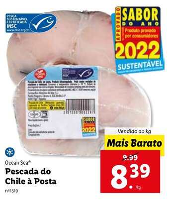 Lidl Ocean Sea Pescada do Chile à Posta promoção