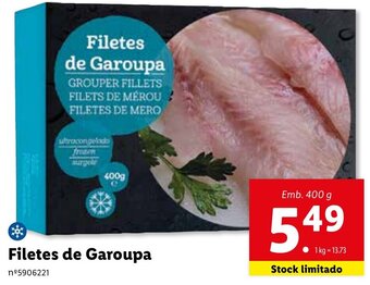 Lidl Filetes de Garoupa 400g promoção