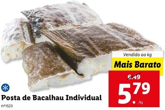 Lidl Posta de Bacalhau Individual promoção