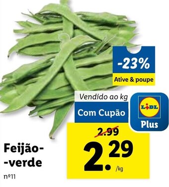 Lidl Feijão Verde promoção