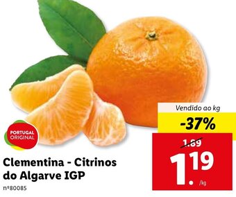 Lidl Clementina - Citrinos do Algarve IGP promoção