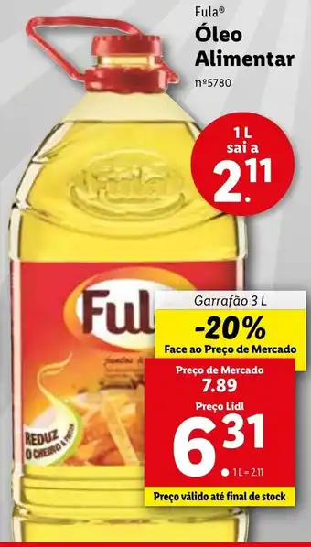 Lidl Fula Óleo Alimentar 3L promoção