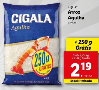 Lidl Cigala Arroz Agulha promoção