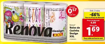 Lidl Renova Rolos de Cozinha Design XXL 3 Rolos promoção