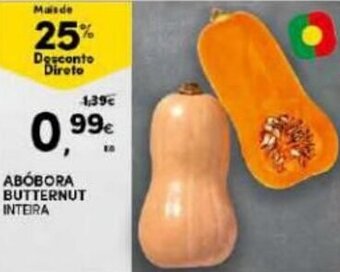 Continente Abóbora Butternut Inteira promoção
