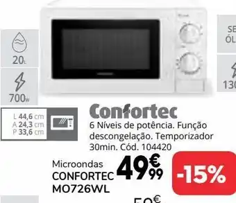 Conforama Microondas confortec promoção