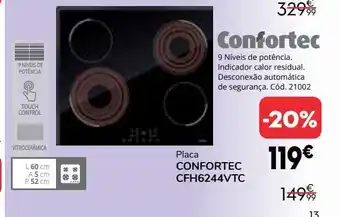 Conforama Cooktop indução confortec promoção