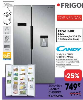Conforama Frigorífico duas portas candy promoção