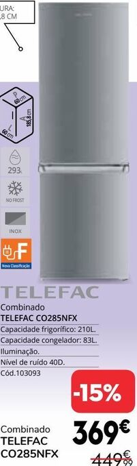 Conforama Frigorífico combinada promoção